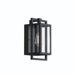 Goson 1 Light 12 Inch Black Outdoor Wall Mount, Small