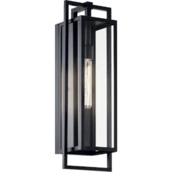 Goson 1 Light 24 Inch Black Outdoor Wall Sconce, Large