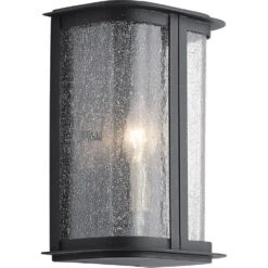 Timmin 1 Light 10.25 Inch Distressed Black Outdoor Wall Mount, Small