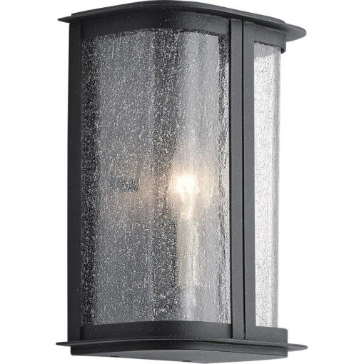 Timmin 1 Light 10.25 Inch Distressed Black Outdoor Wall Mount, Small
