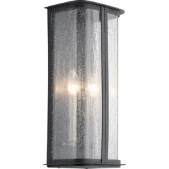 Timmin 2 Light 18 Inch Distressed Black Outdoor Wall Mount, Large