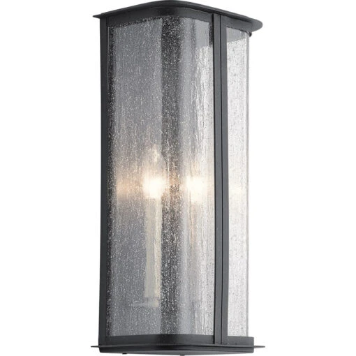 Timmin 2 Light 18 Inch Distressed Black Outdoor Wall Mount, Large