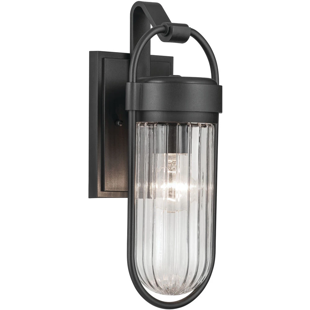 Brix 1 Light 16 Inch Black Textured Outdoor Wall, Small 1 Brix 1 Light 16 Inch Black Textured Outdoor Wall, Small