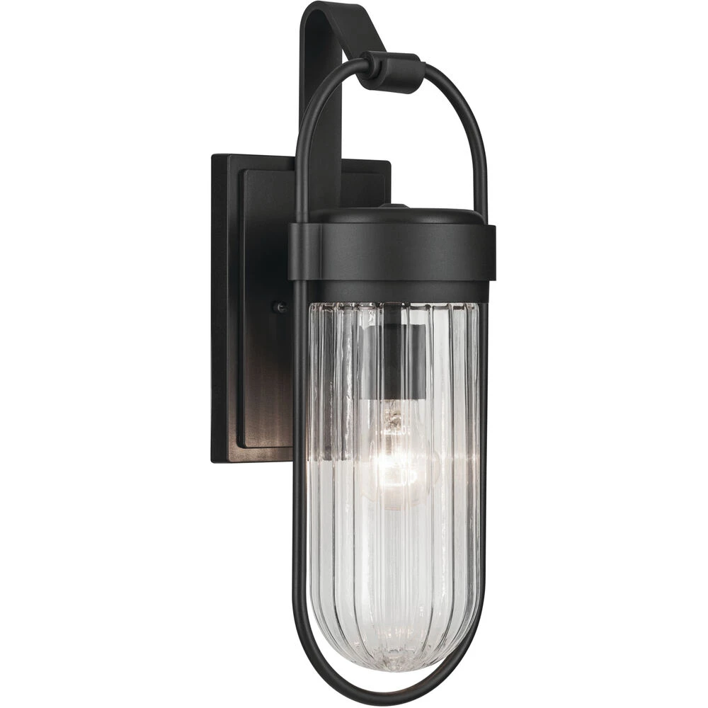 Brix 1 Light 19.25 Inch Black Textured Outdoor Wall, Medium 1 Brix 1 Light 19.25 Inch Black Textured Outdoor Wall, Medium