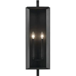 Kroft 2 Light 28 Inch Black Textured Outdoor Wall, X-Large 25 Kroft 2 Light 28 Inch Black Textured Outdoor Wall, X-Large -Lighting Promotional Store 59134bkt front