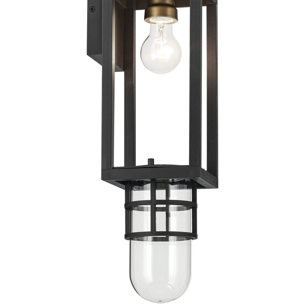 Hone 1 Light 13 Inch Black Textured Outdoor Wall, Small 3 Hone 1 Light 13 Inch Black Textured Outdoor Wall, Small - Image 3