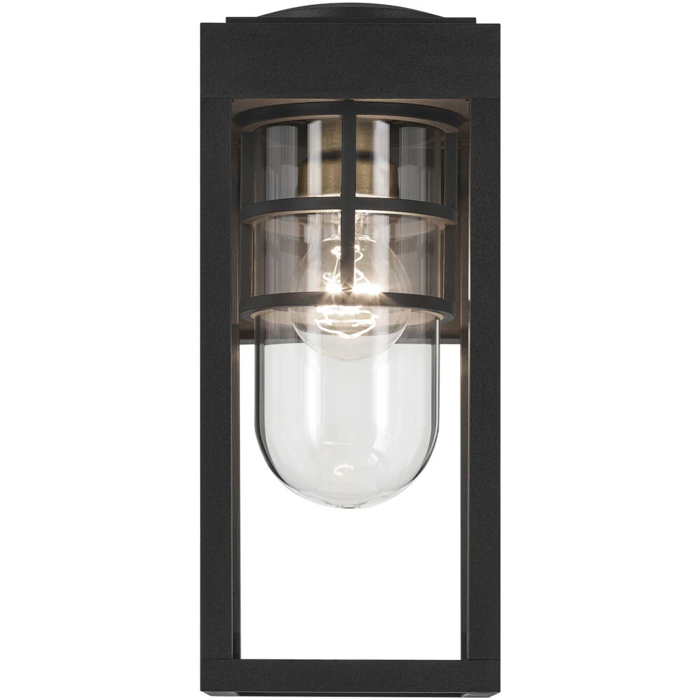 Hone 1 Light 13 Inch Black Textured Outdoor Wall, Small 5 Hone 1 Light 13 Inch Black Textured Outdoor Wall, Small - Image 5