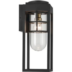 Hone 1 Light 18 Inch Black Textured Outdoor Wall, Medium 25 Hone 1 Light 18 Inch Black Textured Outdoor Wall, Medium -Lighting Promotional Store 59138bkt profile