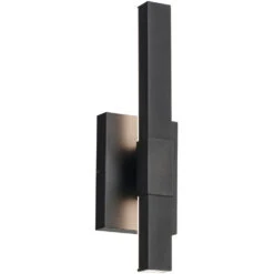 Nocar LED 16 Inch Black Textured Outdoor Wall, Small