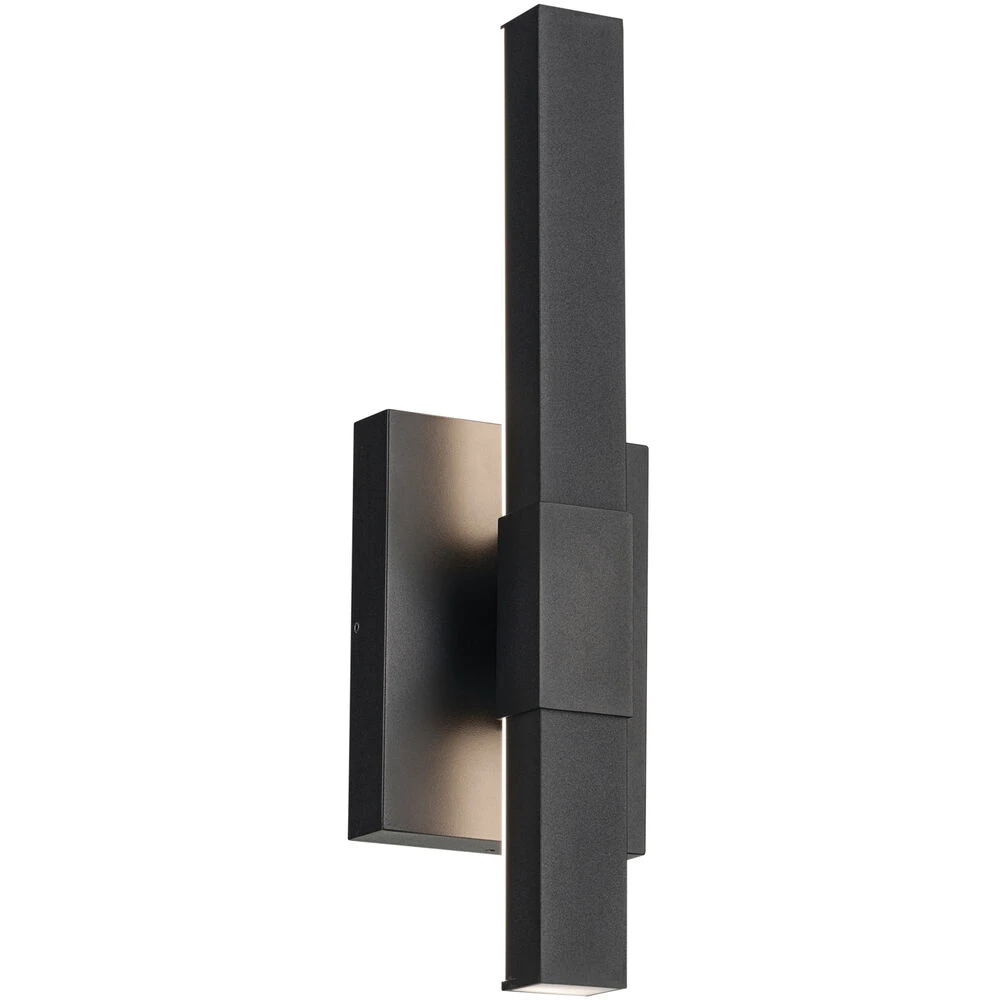Nocar LED 16 Inch Black Textured Outdoor Wall, Small 1 Nocar LED 16 Inch Black Textured Outdoor Wall, Small