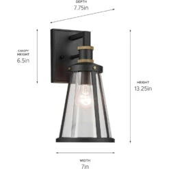 Talman 1 Light 13.25 Inch Black Textured Outdoor Wall, Small 7 Talman 1 Light 13.25 Inch Black Textured Outdoor Wall, Small -Lighting Promotional Store 59146bkt dim