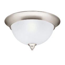 Dover 3 Light 15 Inch Brushed Nickel Flush Mount Light Ceiling Light