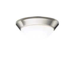 Ceiling Space 1 Light 10 Inch Brushed Nickel Flush Mount Light Ceiling Light