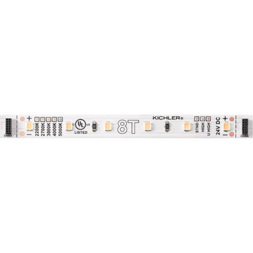 8T Tape Light LED White Material (Not Painted) 5000K 4 Inch 24V LED Dry Tape
