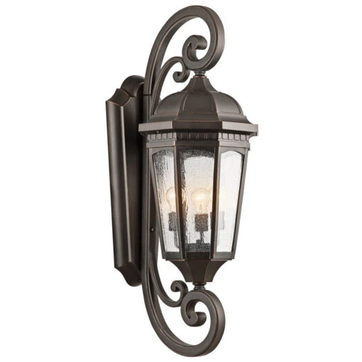 Courtyard 3 Light 13.50 Inch Outdoor Wall Light