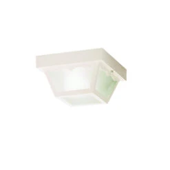 Outdoor Plastic Fixtures 1 Light 8.25 Inch Outdoor Ceiling Light