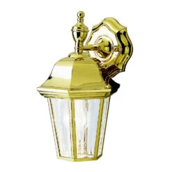 Grove Mill 1 Light 12 Inch Polished Brass Outdoor Wall, Medium