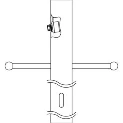Accessory 84 Inch Black Post