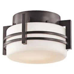 Pacific Edge 1 Light 11 Inch Architectural Bronze Outdoor Flush & Semi Flush Mt