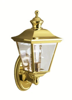 Bay Shore 1 Light 20 Inch Polished Brass Outdoor Wall, Large