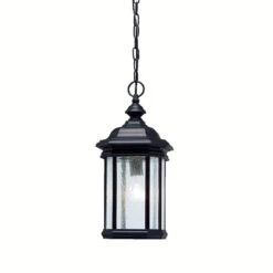 Kirkwood 1 Light 9 Inch Black Outdoor Hanging Pendant