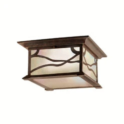 Morris 2 Light 12 Inch Distressed Copper Outdoor Flush & Semi Flush Mt