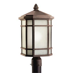 Cameron 1 Light 20 Inch Prairie Rock Outdoor Post Lantern
