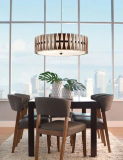Cirus 5 Light 30 Inch Auburn Stained Pendant/Semi Flush Ceiling Light 5 Cirus 5 Light 30 Inch Auburn Stained Pendant/Semi Flush Ceiling Light -Lighting Promotional Store cirus 43754aub diningroom kichler