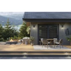 Brix 1 Light 19.25 Inch Black Textured Outdoor Wall, Medium 32 Brix 1 Light 19.25 Inch Black Textured Outdoor Wall, Medium -Lighting Promotional Store deck brix 59124bkt overall day 1a allon