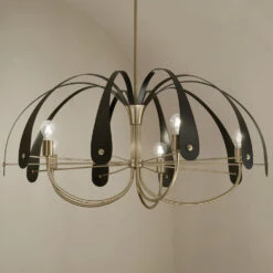 Petal LED 42.5 Inch Champange Bronze With Black Or White Chandelier Ceiling Light 20 Petal LED 42.5 Inch Champange Bronze With Black Or White Chandelier Ceiling Light -Lighting Promotional Store dining20room petal 52573cpzbk detail day 1b