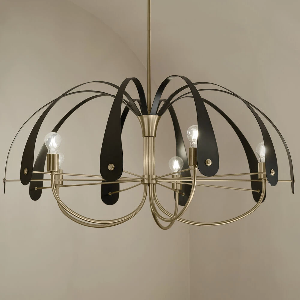 Petal LED 42.5 Inch Champange Bronze With Black Or White Chandelier Ceiling Light 7 Petal LED 42.5 Inch Champange Bronze With Black Or White Chandelier Ceiling Light - Image 7