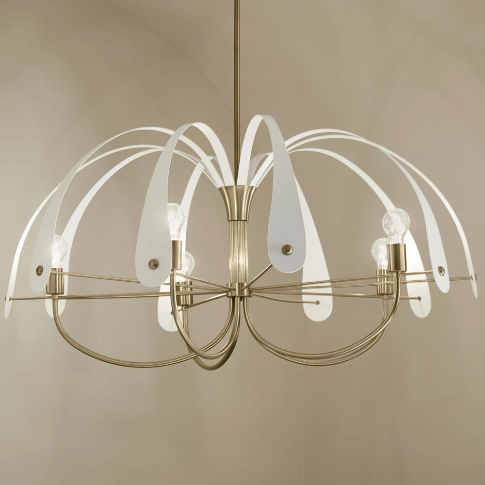 Petal LED 42.5 Inch Champange Bronze With Black Or White Chandelier Ceiling Light 8 Petal LED 42.5 Inch Champange Bronze With Black Or White Chandelier Ceiling Light - Image 8