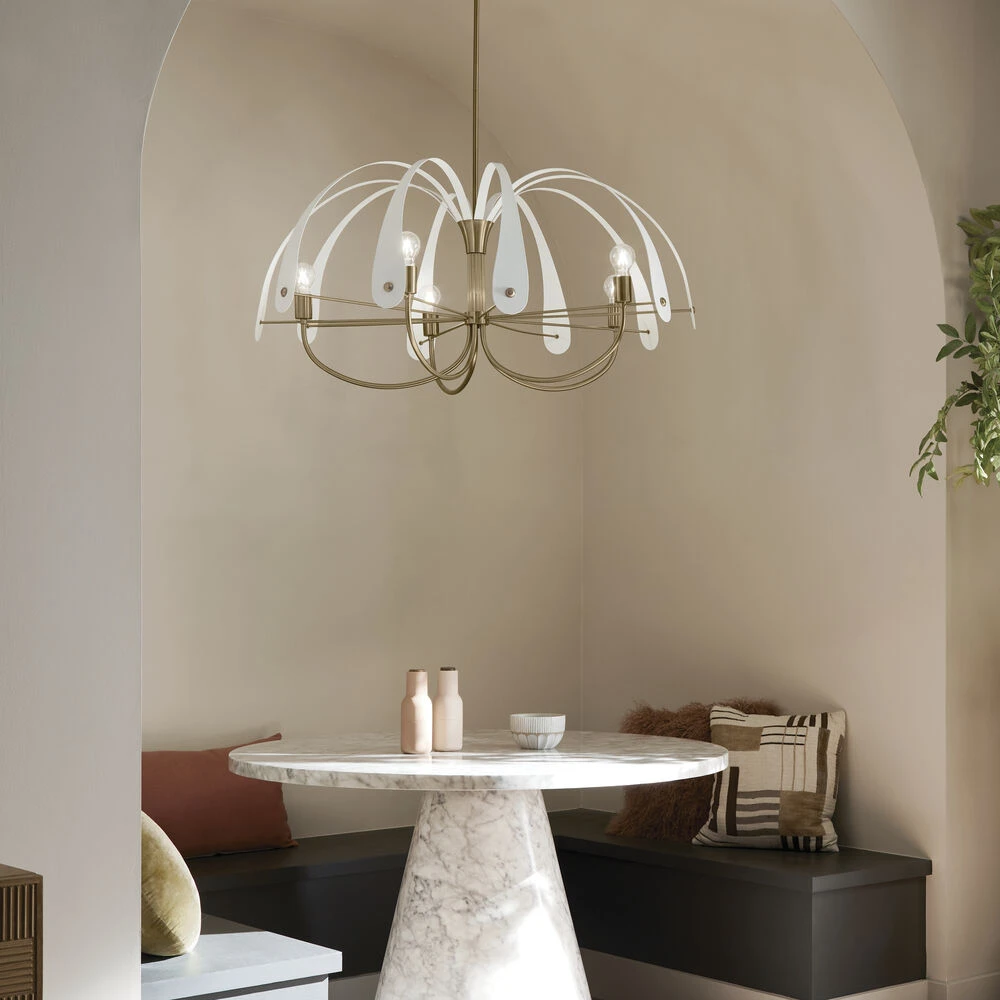 Petal LED 42.5 Inch Champange Bronze With Black Or White Chandelier Ceiling Light 12 Petal LED 42.5 Inch Champange Bronze With Black Or White Chandelier Ceiling Light - Image 12