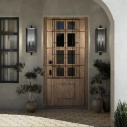 Kroft 2 Light 28 Inch Black Textured Outdoor Wall, X-Large 34 Kroft 2 Light 28 Inch Black Textured Outdoor Wall, X-Large -Lighting Promotional Store exterior fountain kroft 59134bkt detail day 4a square