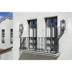 Kroft 2 Light 28 Inch Black Textured Outdoor Wall, X-Large 37 Kroft 2 Light 28 Inch Black Textured Outdoor Wall, X-Large -Lighting Promotional Store exterior fountain kroft 59134bkt detail day 5a