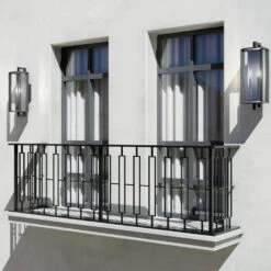 Kroft 2 Light 28 Inch Black Textured Outdoor Wall, X-Large 38 Kroft 2 Light 28 Inch Black Textured Outdoor Wall, X-Large -Lighting Promotional Store exterior fountain kroft 59134bkt detail day 5a square