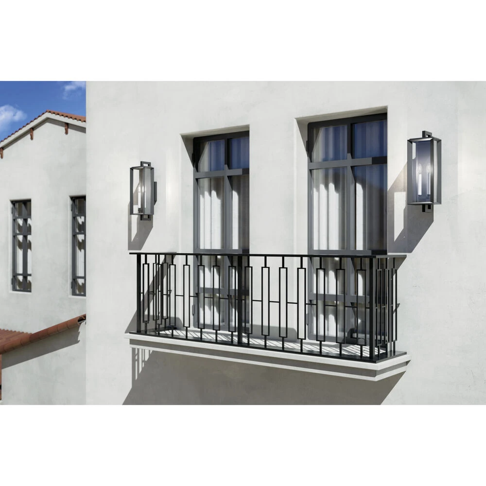 Kroft 2 Light 28 Inch Black Textured Outdoor Wall, X-Large 20 Kroft 2 Light 28 Inch Black Textured Outdoor Wall, X-Large - Image 20