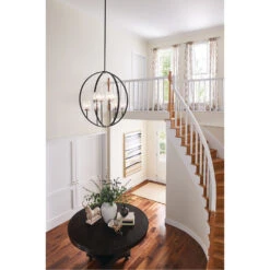 Moyra 8 Light 36 Inch Black Chandelier 1 Tier Large Ceiling Light, Large 7 Moyra 8 Light 36 Inch Black Chandelier 1 Tier Large Ceiling Light, Large -Lighting Promotional Store foyer moyra 44240bk overall