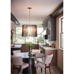 Linara 6 Light 26 Inch Black Chandelier Round Pendant Ceiling Light 6 Linara 6 Light 26 Inch Black Chandelier Round Pendant Ceiling Light -Lighting Promotional Store kitchen linara 44167bk mid
