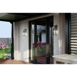 Talman 1 Light 18 Inch Black Textured Outdoor Wall, Medium 25 Talman 1 Light 18 Inch Black Textured Outdoor Wall, Medium -Lighting Promotional Store livingroom talman 59147bkt detail day 1a