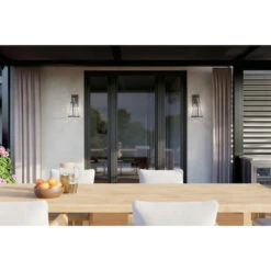Talman 1 Light 18 Inch Black Textured Outdoor Wall, Medium 29 Talman 1 Light 18 Inch Black Textured Outdoor Wall, Medium -Lighting Promotional Store livingroom talman 59147bkt detail day 3a