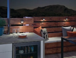 Independence 12 13.00 Watt Centennial Brass Landscape 12V Deck 15 Independence 12 13.00 Watt Centennial Brass Landscape 12V Deck -Lighting Promotional Store outdoor kitchen 15477cbr night detail