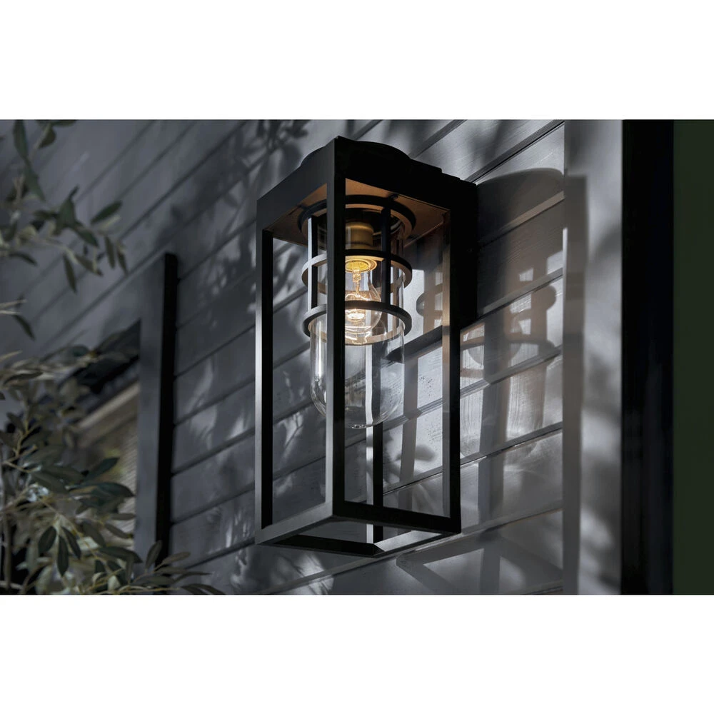 Hone 1 Light 18 Inch Black Textured Outdoor Wall, Medium 9 Hone 1 Light 18 Inch Black Textured Outdoor Wall, Medium - Image 9