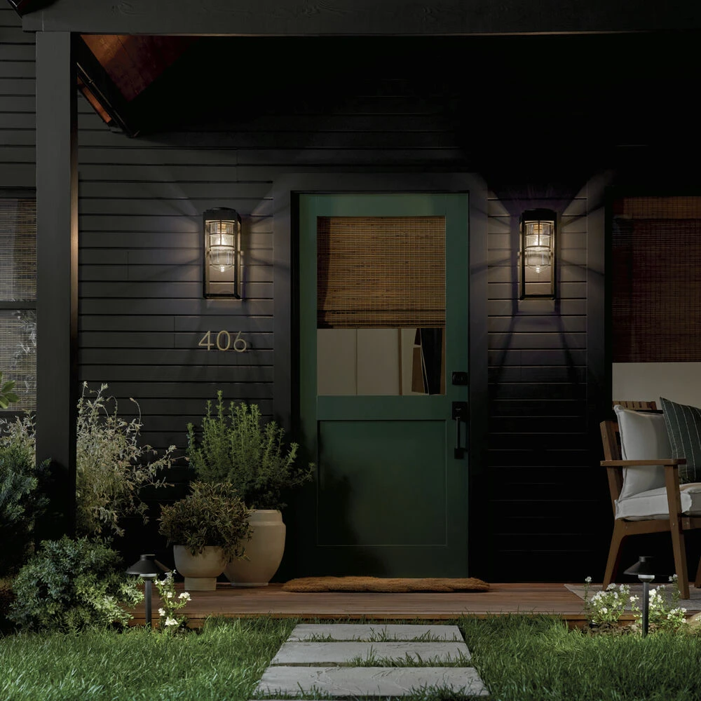 Hone 1 Light 18 Inch Black Textured Outdoor Wall, Medium 12 Hone 1 Light 18 Inch Black Textured Outdoor Wall, Medium - Image 12