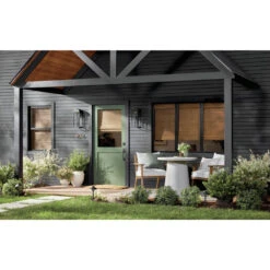 Hone 1 Light 18 Inch Black Textured Outdoor Wall, Medium 36 Hone 1 Light 18 Inch Black Textured Outdoor Wall, Medium -Lighting Promotional Store patio hone 59138bkt overall day 3a pathlights
