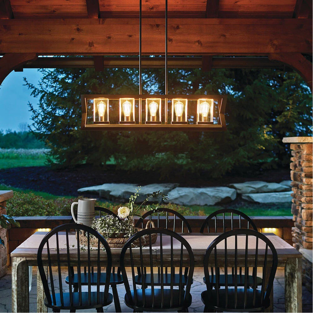 Morelle 5 Light 11 Inch Black Outdoor Chandelier 6 Morelle 5 Light 11 Inch Black Outdoor Chandelier - Image 6