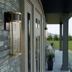Camillo LED 20 Inch Black Textured Outdoor Wall, Large 29 Camillo LED 20 Inch Black Textured Outdoor Wall, Large -Lighting Promotional Store stone exterior camillo 59141bkt detail day 2a square